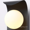 Creative curling wall lamp black and white optional
